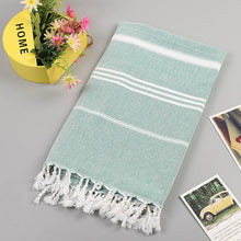 Load image into Gallery viewer, Striped Cotton Turkish Sports Bath Towel