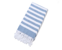 Load image into Gallery viewer, Striped Cotton Turkish Sports Bath Towel
