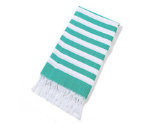 Load image into Gallery viewer, Striped Cotton Turkish Sports Bath Towel
