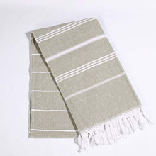 Load image into Gallery viewer, Striped Cotton Turkish Sports Bath Towel
